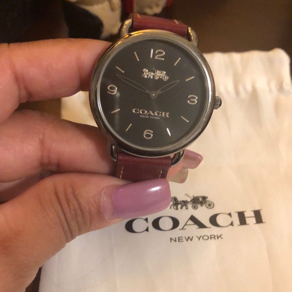Used burgundy coach watch